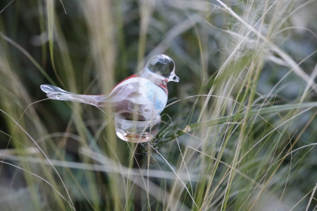 kunstobject, vogeltje van glas